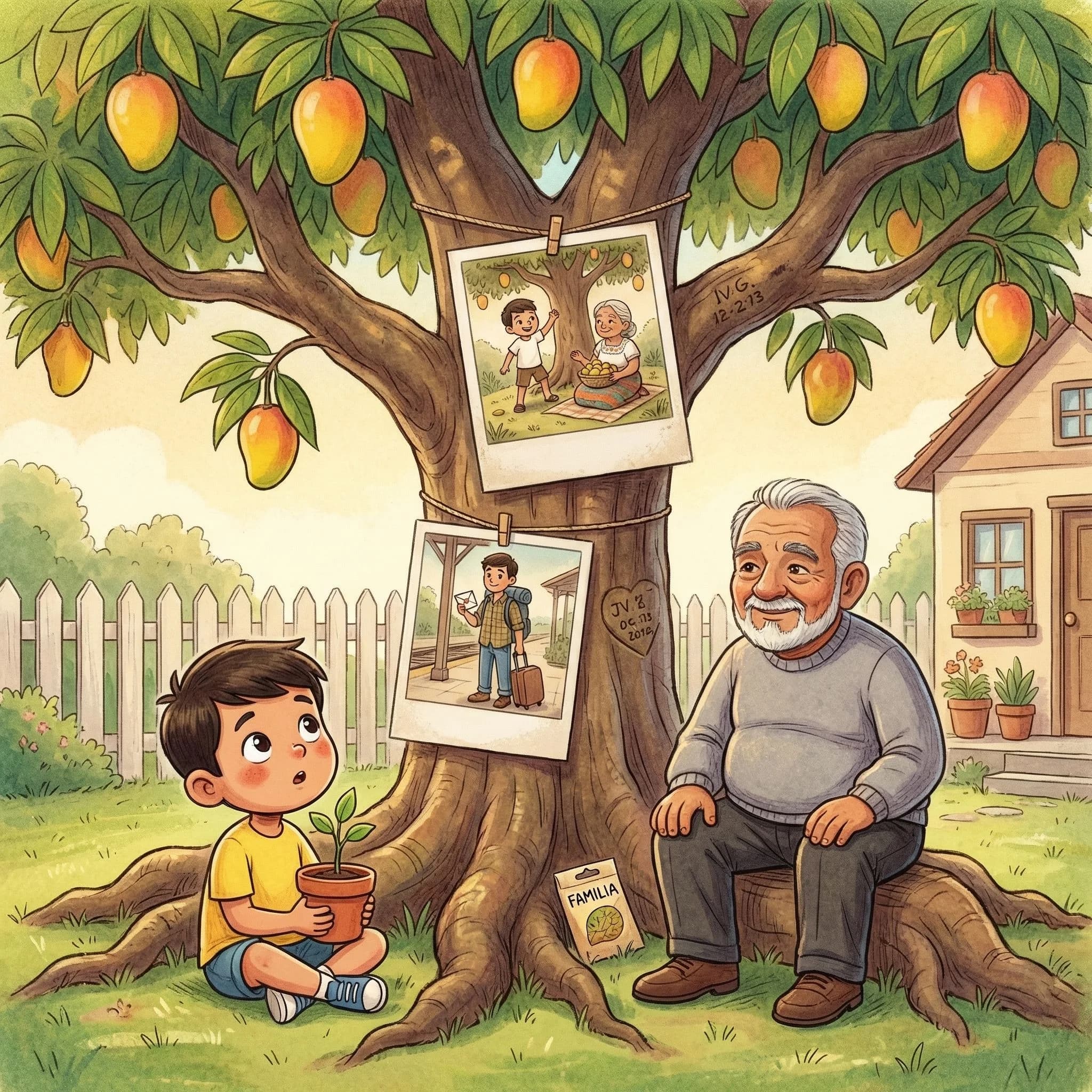 Cover illustration for The Mango Tree at the Border